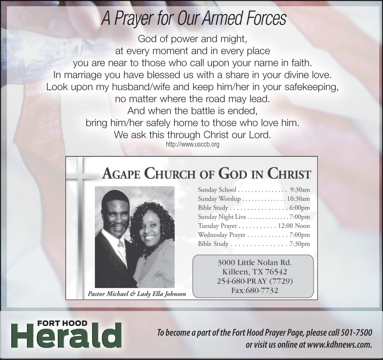 Prayer Page